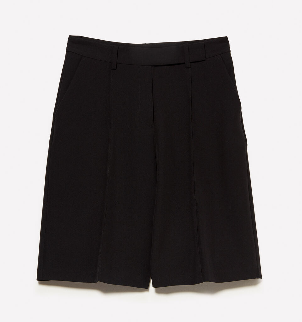 Bermuda neri relaxed fit - pantaloni shorts da donna - Nero | Sisley image number 5